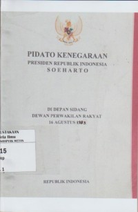 Image of Pidato Kenegaraan Presiden Republik Indonesia Soeharto